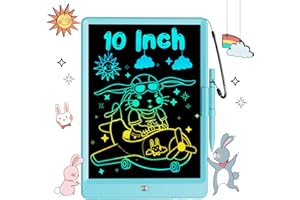 Bravokids 10 Inch LCD Writing Tablet Toys for 3 4 5 6 7 8 Years Old Girls Boys, Doodle Board Drawing Tablet, Electronic Drawing Pad, Educational Toys Christmas Birthday Gift for Kids (Blue)