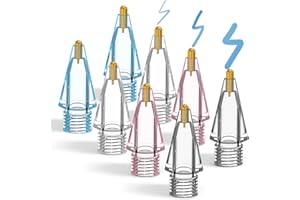 Inesore 2 + 6 unidades para Apple Pencil Tips,Upgraded Replacement Pencil Nibs Compatible with Apple Pencil 2nd Generation and Apple Pencil 1st Generation,Transparent Visual Nib for iPad Pro Pencil