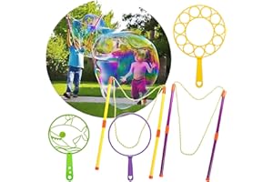 GEPROSMA MAYTHANK Bulles de Savon Enfant,55CM Kit de Baguettes à Bulles géantes, Machine à Bulles,Bulle géante,Produit Bulle Enfant,Jouets pour Jardin Extérieur Parties