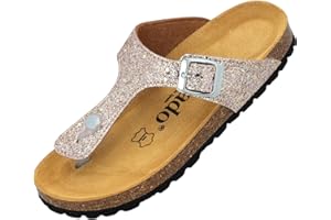 Palado Zehentrenner Mädchen Kids Kos G Glitzer – coole Sandalen - bequeme Hausschuhe mit Glitzer - modische Sommerschuhe - Pantoletten für Mädchen