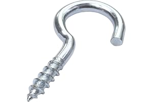 Aerzetix - Set di 50 pezzi - Gancio avvitabile per legno - Ø2.6x30mm - acciaio zincato - fai da te - strumenti di montaggio/ferramenta - C47863