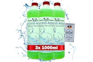 PandaCleaner® Bio-Urin Attack Odour Remover/Smell Neutraliser - 3000ml Concentré - Elimination biologique des odeurs d'animaux domestiques