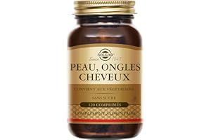 Solgar Peau, Ongles, Cheveux - Beauté - Nutriments essentiels : Zinc, Vitamine C, Acides Aminés, Cuivre - Forme Brevetée de MSM - Complément Alimentaire - Flacon de 120 comprimés