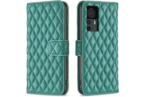 CASAFUNY Funda para Xiaomi 12T Pro 5G/Xiaomi 12T 5G PU Cuero Carcasa Magnético Caso Cartera Móvil Case para Xiaomi 12T / 12T Pro, Verde