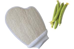 HFYMXNB Loofah Savannah - Guante ovalado de esponja de lufa natural, exfoliante para el cuerpo de esponja de lufa natural, lufa para niños y niñas