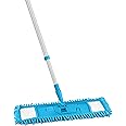 DLUX PRO-KLEEN Super Absorbent Chenille Flat Floor Mop with Extendable Handle Hardwood Laminate Tile Cleaner Sweeper Microfibre Duster