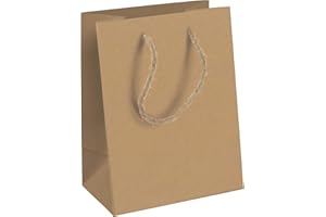 EUROWRAP Clairefontaine 28800-3C - Un Sac Cadeau - Format Médium - 21,5x10,2x25,3cm - 210g - Emballage Cadeau Kraft, Emballage, Idéal pour : Livre De Poche, Petits Cadeaux, Boites Créatives, Alimentaire