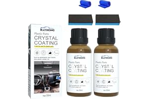 YUUFCY Coating Agent For Automotive Plastics, Crystal Coating for Plastic Parts, Quick Plastic Parts Crystal Coating, Coating Agent for Automotive Plastics,Long Duration Plastic Parts Refresher Agent (2PCS)