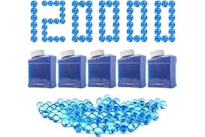NITZCHE 120000 Pcs Gel Blaster Ammo, 5 Pack Gel Gun Ammo, 7-8mm Gel Bullets, Gel Blaster Bullets, Refill Ammo for Gel Blaster Gun, Gel Ball Blaster, Electric Gel Ball Gun
