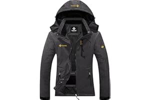 GEMYSE Femme Veste de Ski Imperméable Coupe-Vent Veste de Hiver Veste de Pluie encapuchonné Manteau de Pluie