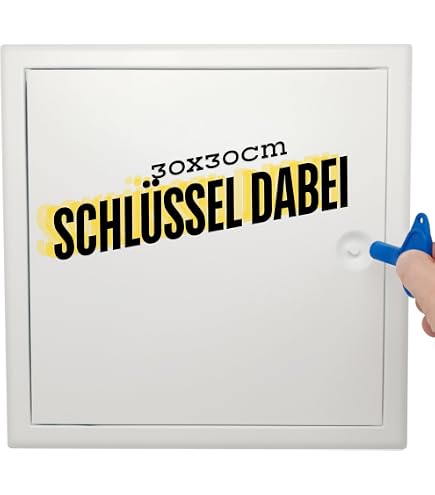 Upmann Revitur Softline SV Deurpaneel 400x400 Mm - Cilinderslot Met RAL9016 Wit Poedercoating