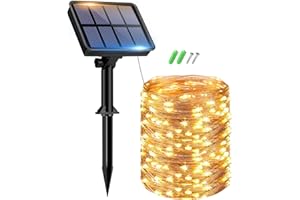 btfarm Guirnaldas Luces Exterior Solar [15M/150LED] Luces Solares LED Exterior Jardin, 8 Modos Guirnalda de Luz Solar Decoracion Cadena para Exteriores Navidad Terraza Fiestas Patio Jardines
