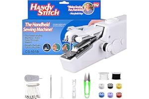CERULETREE Handheld Sewing Machine, Portable Mini Sewing Machine for Beginners & Professionals, Quick Stitching with Accessory Kit for Fabric Repairs, DIY Projects, Home, Dorm & Travel