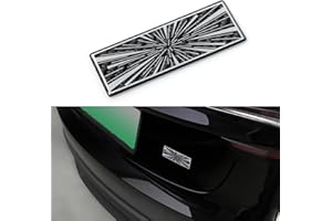 BETTERHUMZ Performance Badge Emblem kompatibel mit Tesla Model 3 Y X S Cybertruck Highland Plaid Außen Heckkofferraum Zubehör Aufkleber (Schwarz)