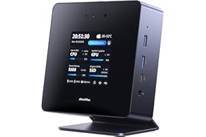 AtomMan Mini PC X7 Ti Barebone with Intel Core Ultra 9 185H Processor,16 Cores/22 Threads,1080P Camera/RJ45 5Gbps × 2/Wi-Fi 7/Bluetooth 5.4/HDMI 2.1 FRL/DP 2.0/USB4 × 2,4 x USB A,OCulink 4X
