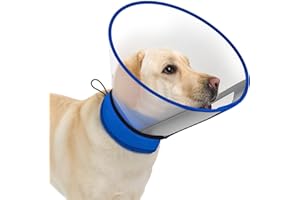 ONETIGRIS Soft Dog Cone Collar for Dogs After Surgery,Comfy Pet Collar Cone for Recovery, Adjustable Neck Recovery Collar for Pets, E-Collar for Dogs, Protective Head Cone for Dog Prevent Licking(Blue, XXL)