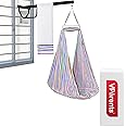 VParents Neonate Baby Swing Cradle with Mosquito Net Spring and Metal Window Cradle Hanging Rod (Blue) (Purple)
