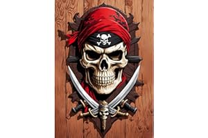 KEYIFA Skull Diamond Painting Kits for Adults, 5D DIY Ghost Face Diamond Art Painting Full Drill, Gem Crystal Art Pictures Diamond Painting Kits, Home Wall Decor 30x40cm