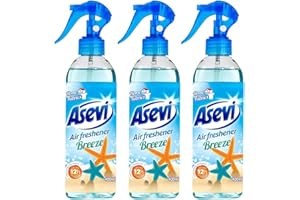 GENERIC Asevi Air Freshener Ocean Breeze Long Lasting 12 hours Scented Odour Eliminator Spanish Cleaning Products Car Office Home Any Room Spray Fragrance Aroma Perfume Scent 400ml X3