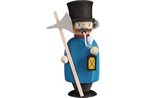 ‎SEIFFENER VOLKSKUNST Seiffener Volkskunst | Räuchermann Erzgebirge | Kleine Gesellen 15 cm | Räuchermännchen | Original Erzgebirgische Volkskunst | 12252 | Nachtwächter