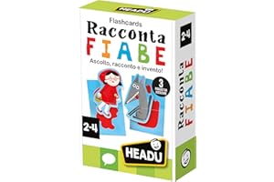 HEADU - Flashcards Raccontafiabe - Ascolto, racconto e invento! | Gioco Educativo Bambini 2 3 4 Anni, Ascolta le Fiabe, Gioca con i Personaggi, Idea Regalo Natale Bambino 2 3 4 Anni, Made In Italy