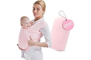 JaBranDo Écharpe de portage pour bébé - Écharpe recommandée par les sages-femmes - Idéal pour de longues périodes de port - Soutient la colonne vertébrale - Sécurité pour bébé - Soutien discret de