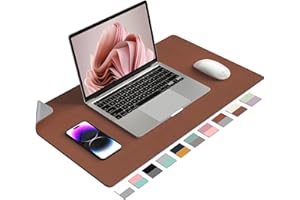 ‎AOTHIA Aothia Schreibtischunterlage -Multifunktional PU-Leder-Schreibtischmatte,Große Mauspad,Doppelseitig Gaming mauspad,Wasserdichter Schreibtischschutz für Büro/Zuhause(60x35cm,Braun)