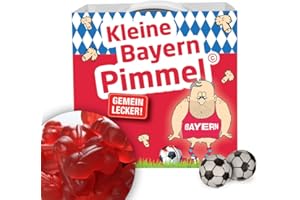 LIGAKAKAO Münchner KLEINE PIMMEL | Gemein leckere Fruchtgummi für Bayern Fans, inklusive Messlatte zum Lachen & Vergleichen | alle Fußball Fans aufgepasst, so schön kann Fußball sein Kompatibel für