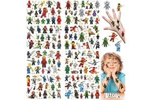 LGZIN Tattoo Kinder, 8 Blätter Tattoo Kinder Jungen, Cartoon Kinder Tattoo Aufkleber, Wasserdichte Kindertattoos Hautfreundlich Sticker, Kinder Temporäre Tattoos Set, Kindertattoos für Mädchen Jungen