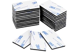 ZISMA Doppelseitiges klebeband Extra Stark – 50 Stück Schaumstoff-Klebepads, Wasserfeste Montagepads für Zuhause, Büro, Auto & Schule, Schwarze Rechteck-Pads, 3mm Schaumstoffstärke