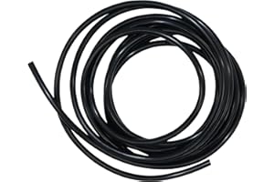 iMeistek Tube flexible en silicone - 5 mm x 8 mm x 4 m (DI x DE x D) - Tuyau en silicone pour transfert de pompe - Noir