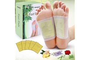 ‎MAGUJA Detox Fußpflaster maguja 100 Stück Bambusessig Deep Cleansing Foot Pads Stressabbau Tiefschlaf Fördert die Durchblutung Lindert Müdigkeit Entgiftungspflaster füße Fußpflege