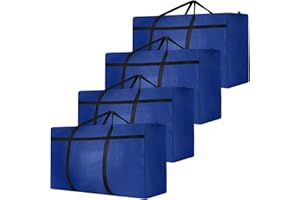 SUNNOW 4 Pcs 180L Large Storage Bag, Extra Large Moving Bags Jumbo Moving Totes Clothes Storage Containers