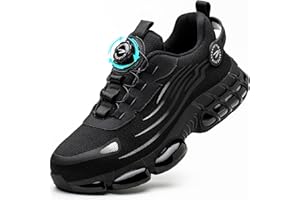 GUDECIUS Chaussures de Sécurité Hommes Légère Chaussures de Travail Respirantes Basket Securite Embout en Acier Mode Confortable Antidérapante Chaussure de Securite 38-46 EU