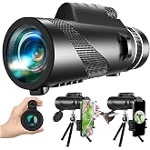Monok&uuml;ler Teleskop, Full HD Y&uuml;ksek &Ccedil;&ouml;z&uuml;n&uuml;rl&uuml;k, 10 Km G&ouml;r&uuml;ş Mesafesi, 52 mm Objektif Lens, Gece G&ouml;r&uuml;ş Destekli, Telefon Tutucu