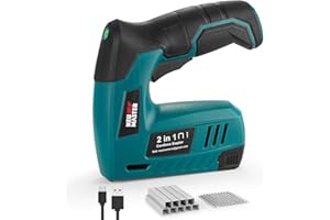 ‎NEU MASTER NEU MASTER Akku Tacker, 2-in-1 4V Elektrotacker Akku Mit Ladekabel, 1000 Heftklammern &1000 Nägel, Nägler für Bastelarbeiten, DIY und Polsterarbeiten