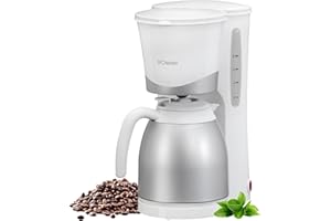 Ekspres do kawy - Cafetiere - Espresso - Bomann 601680 KA 168 CB Ekspres do kawy z termosem 870 W Biały 10 filiżanek - Włącznik/wyłącznik z kontrolką