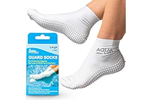 AQUASAFE GUARDSOCKS Aquasafe Calze Piscina Impermeabili per Bambini – Calzini Piscina Anti Verruche in Lattice 100% – Calze Nuoto Antiscivolo per Bambini – Scarpe Piscina Bambino Igieniche e Protettive