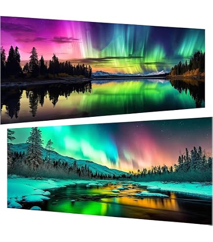 DIY Diamant Malerei Kit 5D Full Drill Blumen - 150x60 Cm, Mit Strasssteinen & Leinwand | Handgemachte Wanddekoration