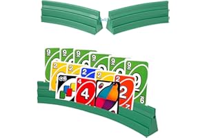 GATPHY 4 Pièce Porte-Cartes à Jouer - 3 Rampes - Lot de 2 - Simple 17,6cm - Empilables - Épissage Magnétique- pour Célébrations Personnes Âgées Enfants Arthrite - Vert