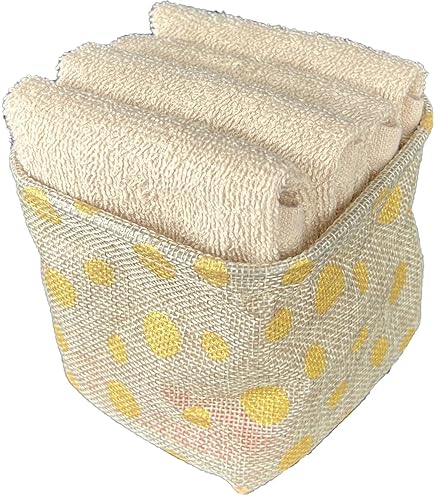 Cestino Con 6 Lavette In Cotone CA' D'ORO - 350 Gr/mq, Colore Tortora - Foto 8