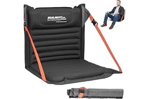 EULANT Coussin de Stade Gonflable avec Dossier, Résistant à l'eau Sièges au Sol avec Dossier, Chaise Plage pour Camping Kayak Randonnée Evénements Sportifs Concerts
