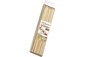 DON PALILLO - 100 brochetas de bambú de 250 x 3 mm. Pinchos para barbacoa, postres, manualidades o actividades de bricolaje (1)