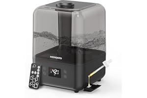 MORENTO Luftbefeuchter für Schlafzimmer, großes Raum, 4,5 l Top Fill Cool Mist Luftbefeuchter für Baby, Diffusor für ätherische Öle, Luftfeuchtigkeitseinstellung, automatische Abschaltung, Schwarz