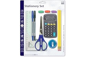 ANKER 15 PIECE STATIONERY SET BACK TO SCHOOL PROTRACTOR PENS RULER HB PENCILS