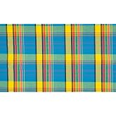 100% Cotton Poplin Fabric - Tartan Madras Check Rainbow Design, 145cm Wide (Half Metre: 145cm X 50cm)