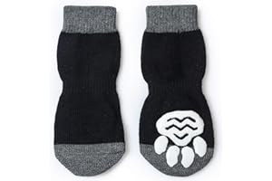 Harfkoko Pet Heroic Calzini per Cani Calzini per Gatti 8 Taglie - Protettori Zampe Cane Gatto Antiscivolo rinforzati - Controllo Trazione per Interni - Taglie Mini ed Extra di Cani e Gatti