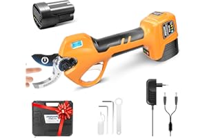 SWANSOFT PRU28 Bezprzewodowy sekator elektryczny, 28 mm 16,8 V 850 W, bezprzewodowy sekator elektryczny, do ogrodnictwa, żółty/czarny