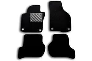 MTC AUTOMOTIVE Alfombrillas para Golf 5-6 Botón Ovalado a Medida, Antideslizantes, talonera en Goma Reforzada