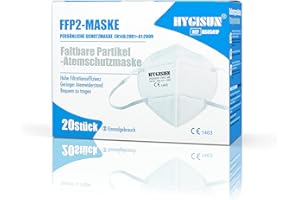 Hygisun FFP2 Maske ohne Ventil 20iger Packung CE1463 Weiß
